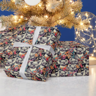 Retro süße Koala-Malerei Geschenkpapier