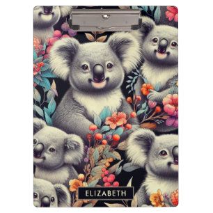 Retro süße Koala-Malerei Klemmbrett
