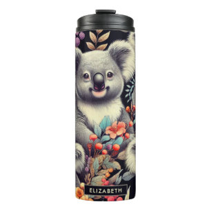 Retro süße Koala-Malerei Thermosbecher