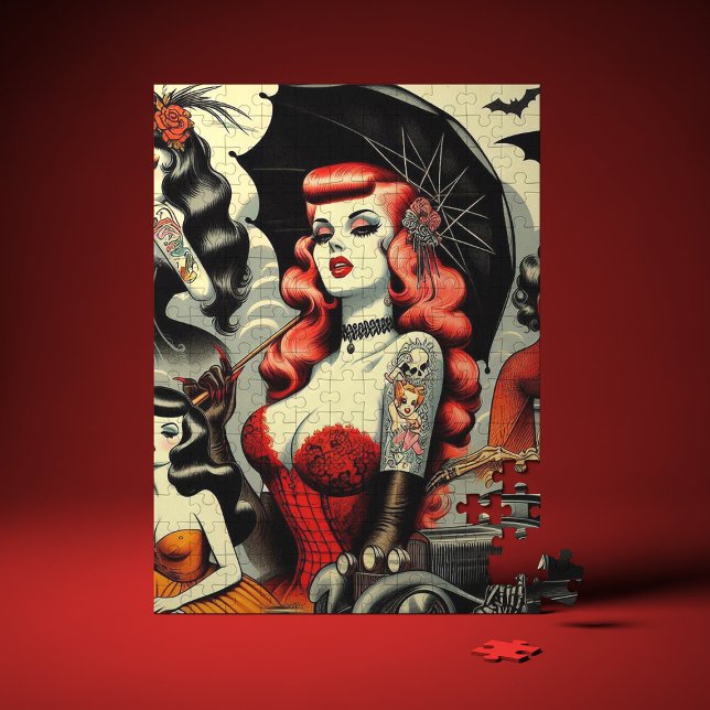 Retro Süße Tätowierte Goth Mädchen (Von Creator hochgeladen)