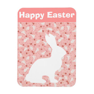 Retro Süße Tiere Ostern   Hase Magnet