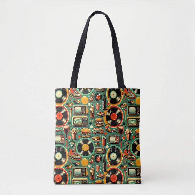 Retro-Süssen: Weiße Pastelle Tasche (Vorderseite)