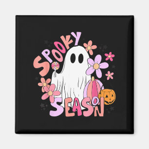 Retro Süßer Geist Gruselige Saison Lustiges Hallow Magnet