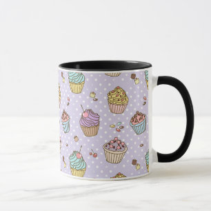 Retro-Süßigkeiten-Muster Tasse