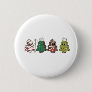 Retro-Süßigkeitenbaum Weihnachten Rosa Schleife Co Button