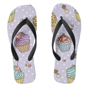 Retro Süßigkeitens-Muster Flip Flops