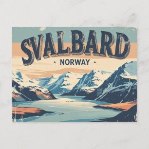 Retro Svalbard Postkarte