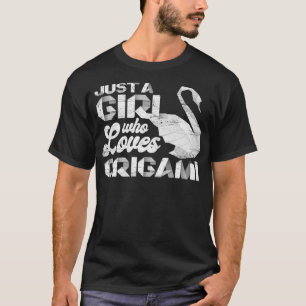 Retro Swan Paper Craft Origami T-Shirt