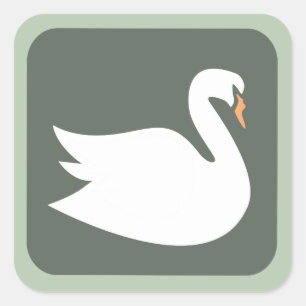 Retro Swan Stickers