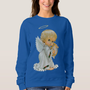 Rétro sweatshirt vintage d'ange de vacances de