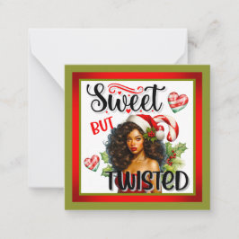 Retro Sweet but Twisted Christmas Pinup Mitteilungskarte