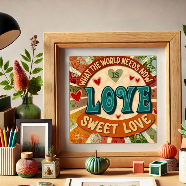 Retro Sweet Liebe Spaß Modernes Inspirierend Angeb Poster (Von Creator hochgeladen)