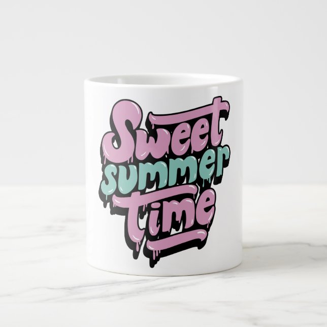 Retro Sweet Summer Time Jumbo-Tasse (Vorderseite)
