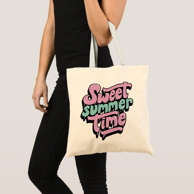 Retro Sweet Summer Time Tragetasche (Vorderseite (Produkt))
