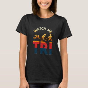 Retro Swim Bike Run Triathlon Athletic Sport Männe T-Shirt
