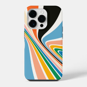 Retro Swirl Abstrakt Art iPhone / iPad Gehäuse 14 Pro Hülle