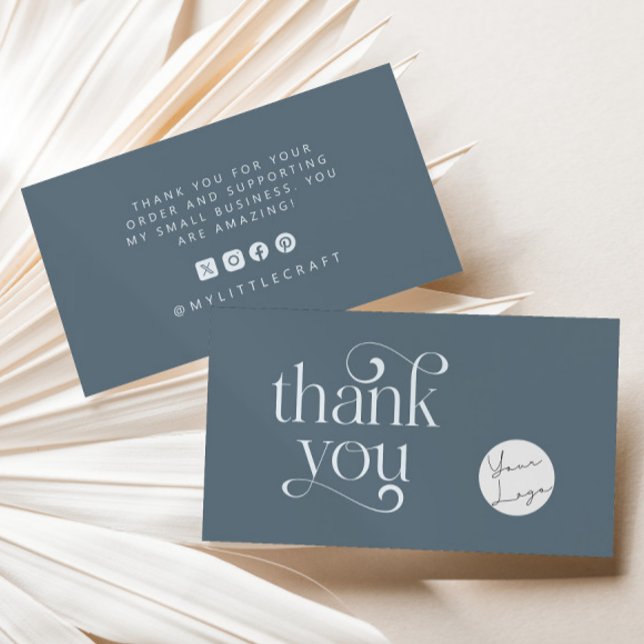 Retro Swirl Danke für den Einkauf von Small Steel  Visitenkarte (Von Creator hochgeladen)
