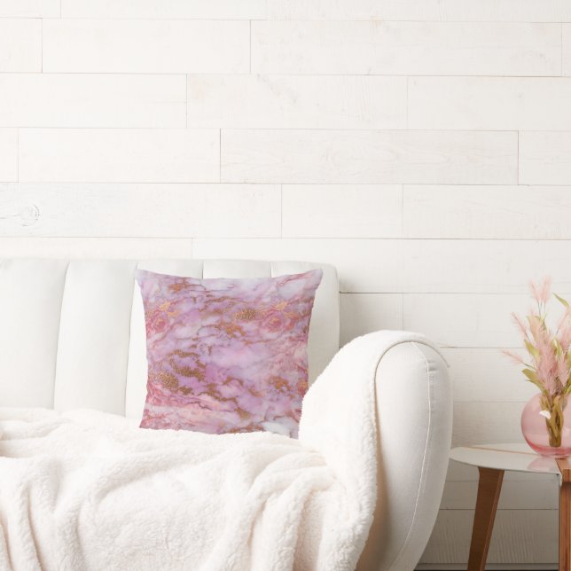 RETRO SWIRL PINK ROSE GOLD PILLOW KISSEN (Liege)