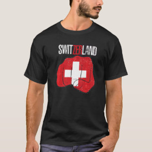 Retro Swiss Flag Schweiz National Suisse Schw T-Shirt