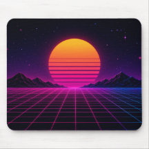 Retro Synthwave Sonnenuntergang