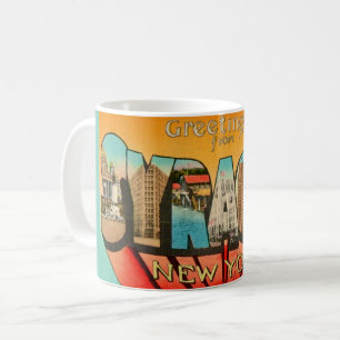 Retro Syracuse New York Grußveranstaltung Tasse