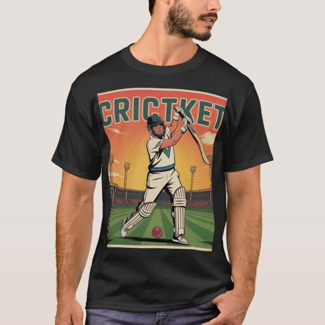 Retro T20 Cricket Fever Tee (Vorderseite)