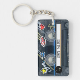 Retro T3 Audiotape Mixtape Kassette personalisiert Schlüsselanhänger