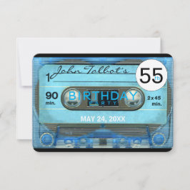 Retro T4 Audiotape 55. Geburtstagsparty Einladung