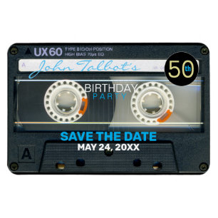 Retro T6 Audiotape 50. Geburtstagsparty FPM Magnet