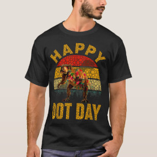 Retro T Rex Dinosaur Liebhaber Polka Punkte Glückl T-Shirt