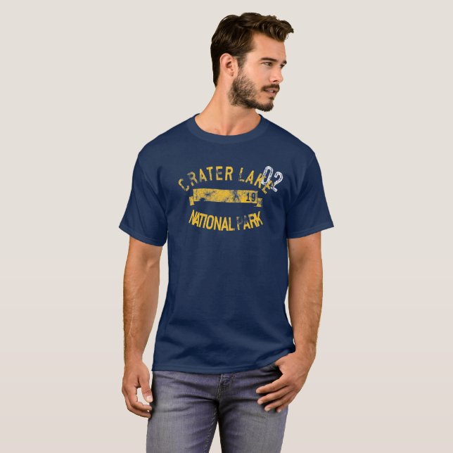 Retro T-Shirt Crater See-Nationalpark-Oregons (Vorne ganz)