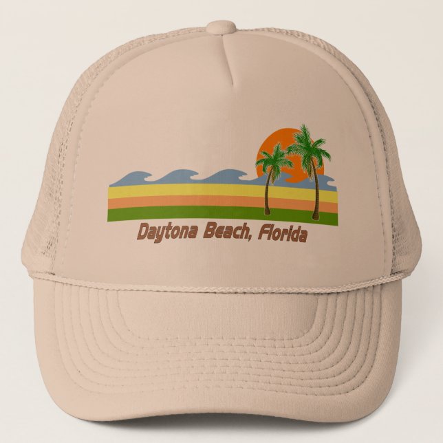 RETRO T-Shirt Daytona Beach Florida Truckerkappe (Vorderseite)