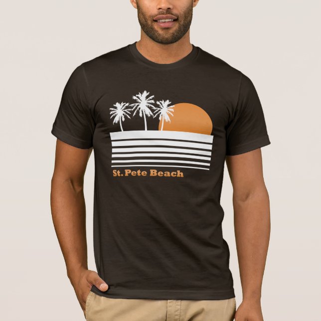 Rétro T-shirt de plage de St Peter (Devant)