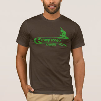Rétro T-shirt de snowboarding de bongo cosmique