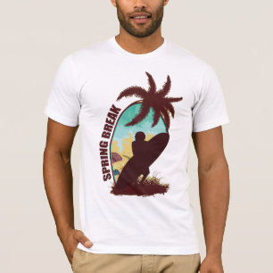 rétro T-shirt de surfer de coupure de ressort