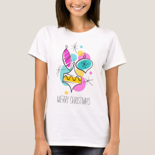 Retro T - Shirt der Baum-Flitter-Gruppen-frohen