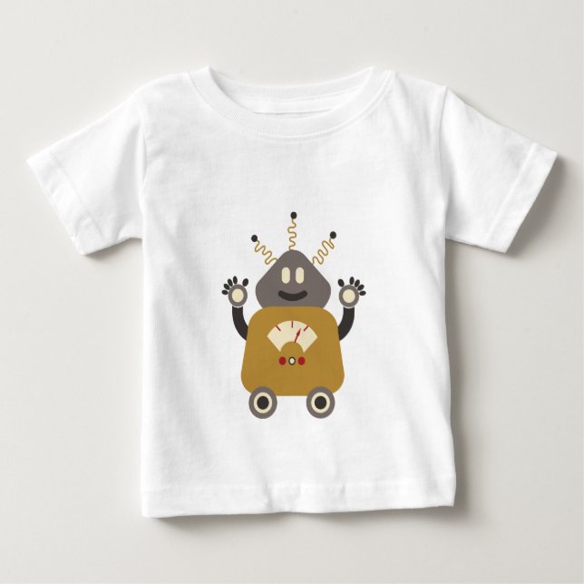 Rétro T-shirt idiot drôle de robot (Devant)