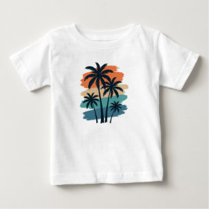 Retro-T-Shirt mit Palmen – Sonnenuntergang Tropisc Baby T-shirt