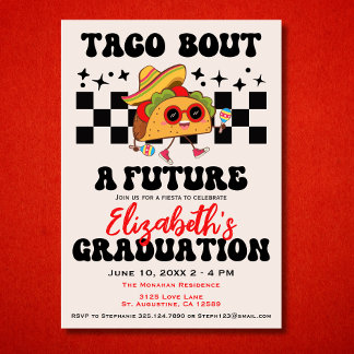 Retro Taco Bout A Abschluss Fiesta Abschluss Einladung