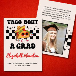 Retro Taco Bout A Grad Funny Foto Abschluss Ankündigung