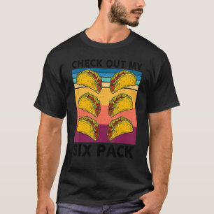 Retro Taco Karo Out My Six Pack 6 Pack mexikanisch T-Shirt