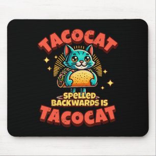 Retro-Tacocat-Spurige Kneipen ist Taco Cat T-Shirt Mousepad