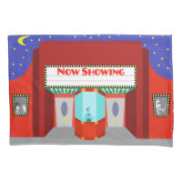 Rétro taie d'oreiller de salle de cinéma
