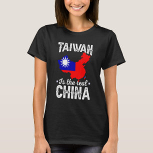 Retro taiwanesische Flag China Karte Taiwan Der wa T-Shirt