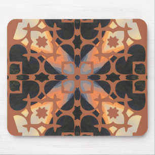 Retro-Tan-Muster Mousepad
