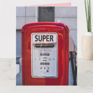 RETRO-TANKSTELLE SUPER GEBURTSTAG LUSTIGE KARTEN