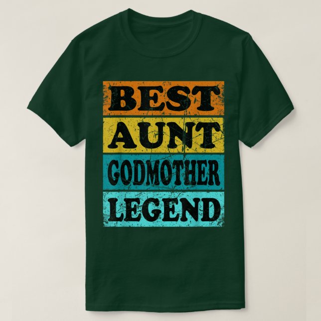 Retro Tante Godmutter von Godson Godson Tochter T-Shirt (Design vorne)