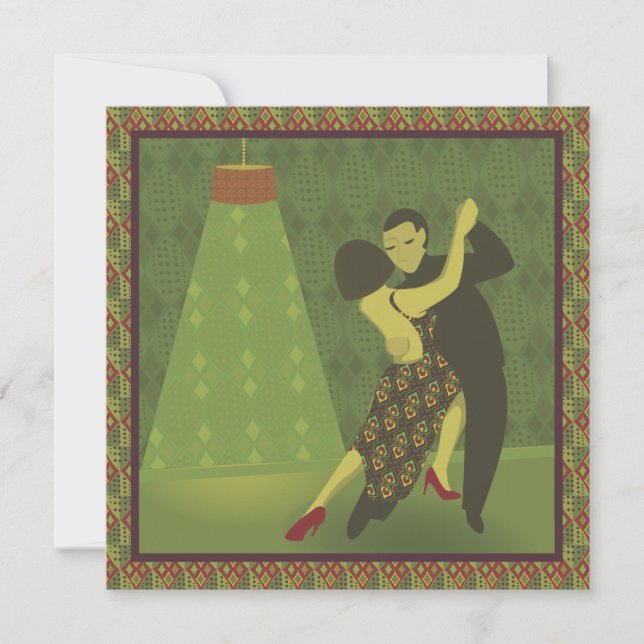 Retro-Tanz-Einladung Einladung (Vorderseite)