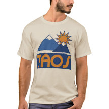 Retro Taos 70er/80er Skifahren Berggipfel