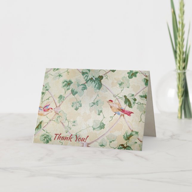 Retro-Tapete vielen Dank Dankeskarte (Vorderseite)